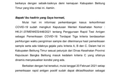 Waspada, 31 Orang Terkonfirmasi Positif COVID-19