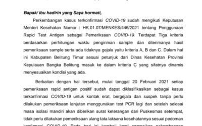 Lagi, 1 Orang Warga Gantung Terkonfirmasi Positif COVID-19