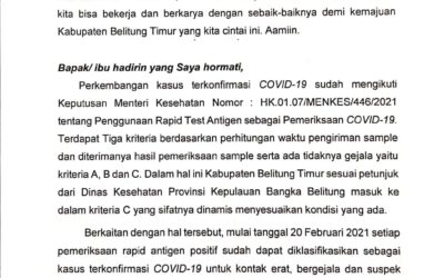 Lagi, 8 Orang Terkonfirmasi Positif COVID-19