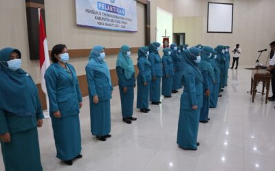 Bupati Burhanudin Lantik Pengurus TP PKK Kabupaten Beltim
