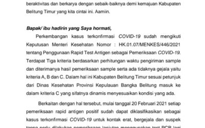 30 Orang Terkonfirmasi Positif COVID-19