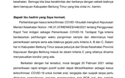 8 Orang Terkonfirmasi Positif COVID-19