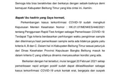 18 Orang Terkonfirmasi Positif COVID-19