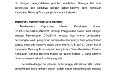 11 Orang Terkonfirmasi Positif COVID-19