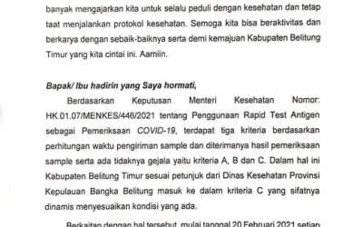 22 Orang Terkonfirmasi Positif COVID-19