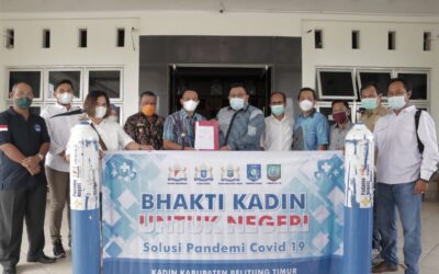 KADIN Beltim Serahkan 40 Tabung Oksigen Kepada Pemkab Beltim