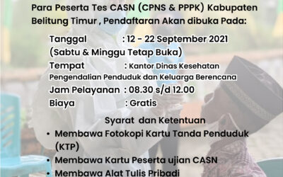 Info Layanan Swab Antigen GRATIS Untuk Peserta Tes CPNS Kab. Belitung Timur