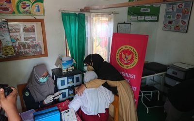 PENCANANGAN VAKSIN PERTAMA DI SD NEGERI 13 MANGGAR INGINKAN PTM SEGERA BERJALAN NORMAL 100 PERSEN