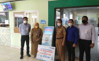 Tingkatkan Pelayanan, RSUD Belitung Timur Terima Bantuan Mesin Antrian dari Bank Sumsel ﻿