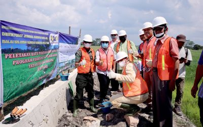 Peletakan Batu Pertama Irigasi Lahan Pertanian Gantung, Aan Berharap Hasil Produksi Meningkat