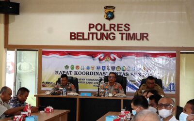 Kapolres dan Wabup Beltim Ikuti Rakor Lintas Sektoral Pengamanan Natal dan Tahun Baru