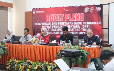 KPU Gelar Rapat Pleno Terbuka Rekapitulasi Hasil Perbaikan Daftar Pemilih Sementara