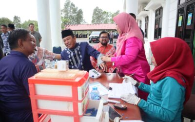 Bupati dan Ketua DPRD Beltim Apresiasi Kejari Beltim Gelar Bakti Sosial Hingga Donor Darah