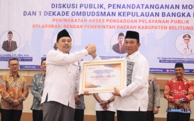 Pemprov, Pemkab/Pemkot se-Babel Raih Penghargaan Pelayanan