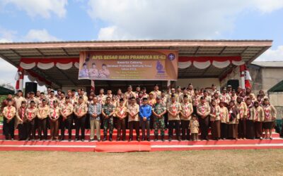 Kwarcab Gerakan Pramuka Beltim Gelar Apel Besar Peringatan Hari Pramuka ke-62 Tahun 2023