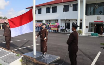Kajari Beltim Pimpin Upacara Hari Bhakti Adhyaksa ke-64
