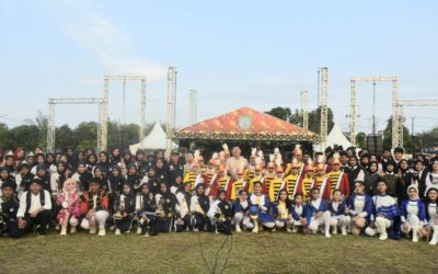 Bupati Beltim Kamarudin Apresiasi Parade Drumband Jelang Kedatangan Shabrina Leanor