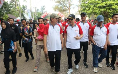 Bupati Beltim Kamarudin Ikuti Jalan Santai HUT PT.Timah Tbk