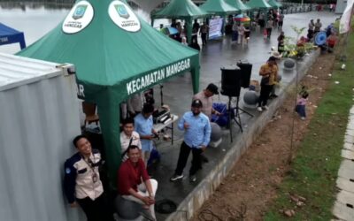 Hujan Tak Surutkan Antusias Penonton, Diskominfo Beltim Siarkan Lomba Gerak Jalan Tepat Waktu Secara Daring