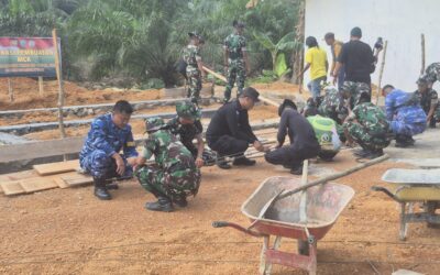 Satgas TMMD Perkuat Pondasi Fasiltas Masjid Al-Hidayah